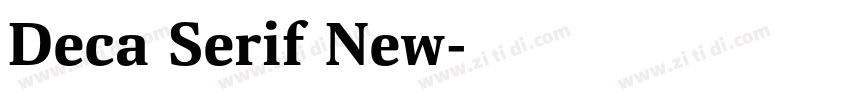 Deca Serif New字体转换